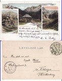 Muntii Bucegi (Brasov) - litografie, rara