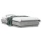 vidaXL Cadru de pat cu lumini LED, gri beton, 100x200 cm 839507