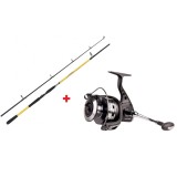 Combo Pescuit Somn ZFISH Lanseta Kodiac 2.40m, 100/250g, Mulineta Zeus ZX 8000