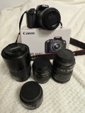 Aparat foto Canon 650 D + 5 obiective + rucsac
