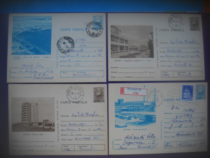 HOPCT LOT 4144 -IP-- 4 CARTI POSTALE-SLATINA -JUD OLT -CIRCULATE