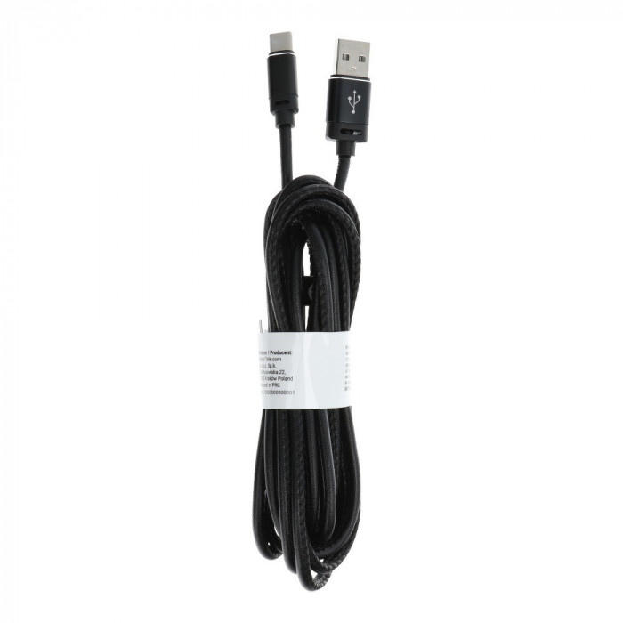 Cablu Date &amp; Incarcare Piele Tip C 3.0 (Negru) C183 3m