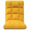 Scaun de podea pliabil, galben mustar, material textil - 3