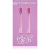 Hello Coco Electric Toothbrush Heads Pink capete de schimb pentru periuta de dinti 2 buc