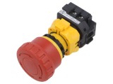 Comutator de siguranţă roşu 22mm, IP65, NC x3 + NO - IDEC