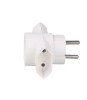 Conector AC supply splitter Layout 2P Type round flat white