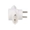 Conector AC supply splitter Layout 2P Type round flat white