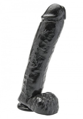 Dildouri mari - Get Real Dildo 28 cm cu Testicule - Negru foto