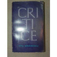 Critice - Titu Maiorescu