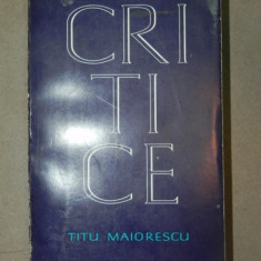 CRITICE-TITU MAIORESCU 1966