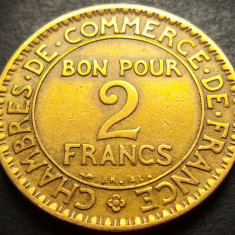 Moneda istorica (BUN PENTRU) 2 FRANCI - FRANTA, anul 1925 * cod 1390