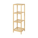 Etajera depozitare KL272, cu 4 rafturi, lemn, 33x37x110 cm, multifunctional, natur