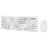 Kit tastatura si mouse wireless, Blow, KM-5, 1000 DPI, Alb