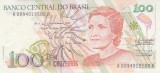 Bancnota Brazilia 100 Cruzeiros (1990) - P228 UNC ( vezi descriere )