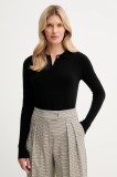 Fracomina pulover de l&acirc;nă culoarea negru, FR25WT7008K47301