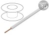 Cablu Litat Alb 0,25mm2 PVC 25m 100V