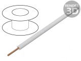 Cablu Litat Alb 0,25mm2 PVC 25m 100V