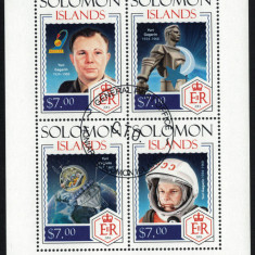 INSULELE SOLOMON 2013 - Cosmonautica, Iuri Gagarin/ set complet - colita + bloc