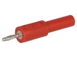 Conector banană 2mm adaptor 36A 30VAC 60VDC roşu nichelat