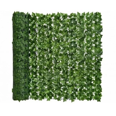 Gard artificial cu frunze Iedera SMARTIX&amp;reg; atelier, exterior verde deschis, panou gard, artificial textil imprimat si plastic, 300x100cm foto