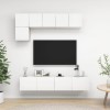 VidaXL Set dulapuri TV, 5 piese, alb, PAL