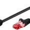 Cablu de retea cat 6 UTP cu 1 unghi 90 grade 10m Negru, Goobay G51519