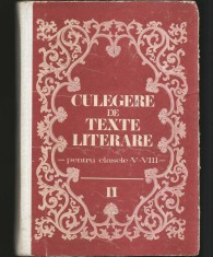 CULEGERE DE TEXTE LITERARE PENTRU CLASELE V-VIII