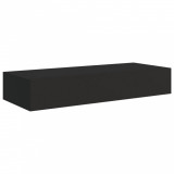 Dulap de perete cu sertar, negru, 60x23,5x10 cm, MDF