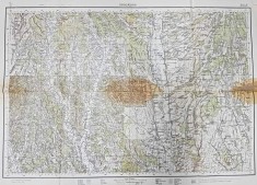 HARTA ZONEI DRAGASANI , VALCEA , SCARA 1 / 100.000 , POLICROMA , TIPARITA IN ANUL 1939 foto