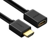 CABLU video Ugreen, &amp;quot;HD107&amp;quot; adaptor HDMI (T) la HDMI (M), rezolutie maxima 4K UHD (3840 x 2160) la 60 Hz, conectori auriti, 2m, negru &amp;quot;