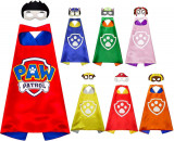 LsKids Comics Cartoon Dress Up Costume 7 pelerine din satin cu măști din p&acirc;slă c