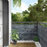 VidaXL Paravan de grădină cu aspect de piatră, gri, 700x90 cm PVC