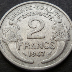 Moneda istorica 2 FRANCI / FRANCS - FRANTA, anul 1947 * cod 3118 B