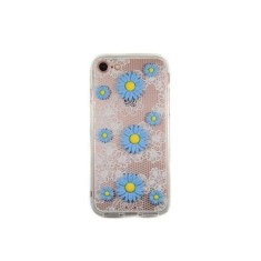 Husa Silicon Samsung Galaxy S6 Edge g925 Blue Daisy