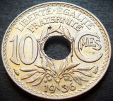 Cumpara ieftin Moneda istorica 10 CENTIMES - FRANTA, anul 1936 *cod 3307 A = excelenta, Europa