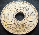 Cumpara ieftin Moneda istorica 10 CENTIMES - FRANTA, anul 1936 *cod 3307 A = excelenta, Europa