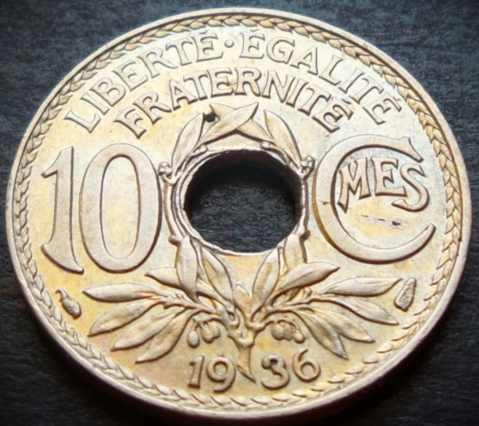 Moneda istorica 10 CENTIMES - FRANTA, anul 1936 *cod 3307 A = excelenta