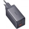 Incarcator Retea Cu Cablu USB-C Baseus GaN5 Ultra, 65W, 3.25A, 1 x USB-A - 2 x USB-C, Gri P10110812827-Z1