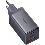 Incarcator Retea Cu Cablu USB-C Baseus GaN5 Ultra, 65W, 3.25A, 1 x USB-A - 2 x USB-C, Gri P10110812827-Z1