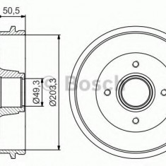 Tambur frana RENAULT TWINGO II (CN0) (2007 - 2014) BOSCH 0 986 477 214