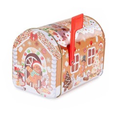 Cutie postala decor Craciun metal multicolor UI 15.5x9.5x11.5 cm