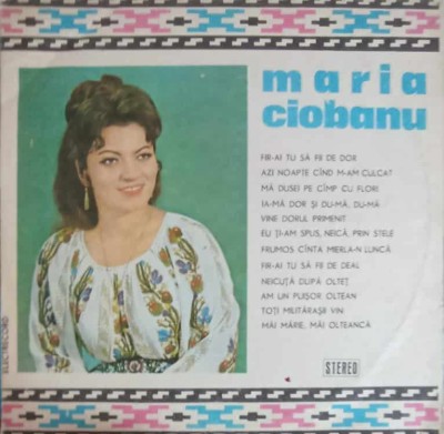 Disc vinil, LP. MARIA CIOBANU: FIR-AI TU SA FII DE DOR ETC.-MARIA CIOBANU-321181 foto