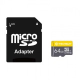 Card memorie 64GB MicroSDHC + adaptor Asteroid GSM THCM11, galben