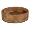 Bol Rotund, Model Natural, Lemn, Culoare Maro, Diametru 21.5 cm, &Icirc;nălțime 7.5 cm, Capacitate 1.5 L, Oem