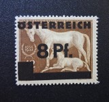 Austria 1945 Ocupația Aleată (Graz) Supratipar Provizoriu "&Ouml;sterreich 8 Pf." pe Timbru Al Treilea Reich (Iapă cu M&acirc;nz) MNH - TG1