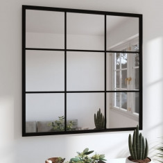 Oglinda de perete, negru, 60x60 cm, metal GartenMobel Dekor