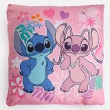 Pernă decorativă pentru copii, 30x30cm, cu imprimeu Stitch, CMCLASS