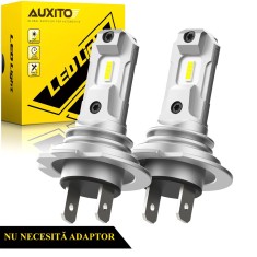 Set 2 becuri LED H7, lumina 6500K, 12000 lumeni, Fara cablu si ventilator