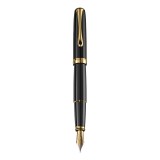 Cumpara ieftin Stilou Excellence A2 Black Laquer Gold, penita M din otel inxoidabil, corp, Herlitz