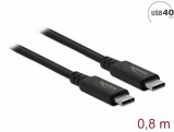 Cablu coaxial USB-C 4 (Gen 3x2) 8K60Hz/PD 100W/20V/5A T-T 0.8m, Delock 86979